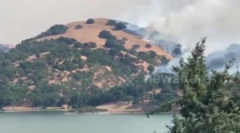 US: Brush Fires In Alameda County, California, 10 Homes Evacuated