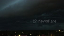Amazing drone timelapse as storms roll in over northern Wisconsin