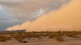 Massive dust storm sweeps across Arizona desert