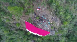 Raise a Giant Flag on the Mountain to Commemorate Indonesia's Independence Day