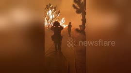 Dome fire creates hell on earth with 98 degree heat in Mojave National Preserve, California