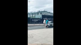 Bizarre road rage between motorcyclist and car driver