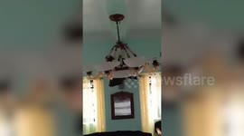 Chandelier Shakes During Philippines Earthquake