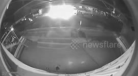 CCTV captured Molotovs throwing to Indonesia patrol post