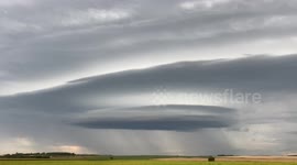 Some early morning storm clouds form over Minnesota