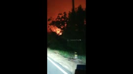 House engulfed in flames as fire spreads
