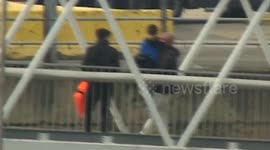 The RNLI launched a lifeboat to help stricken migrants