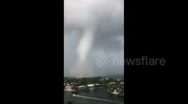 Newsflare Edit - US: Waterspout Spotted Off South Florida