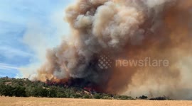 Dramatic wildfire in Napa County Ca