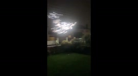 Sparks fly from power lines as Storm Ellen hits Ireland