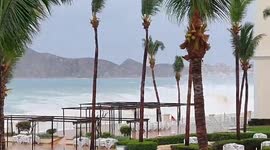 Hurricane Genevieve hits luxury hotel in Mexico's Baja California