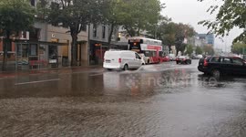 Flooding in Cork City Centre due to effects of Storm Ellen coupled with astronomical high tides
