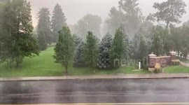 US: Isolated Thunderstorm Brings Strong Rain And Hail To Northeastern Colorado
