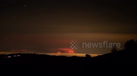 California Wildfire timelapse looking southeast from Shoreline in San Mateo, 4k