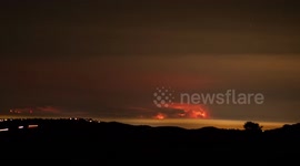 California Wildfire timelapse looking southeast from Shoreline in San Mateo, 1080p