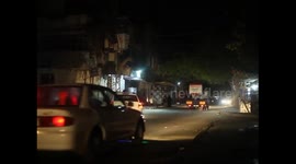 Street scenes during power outage in Gaza City