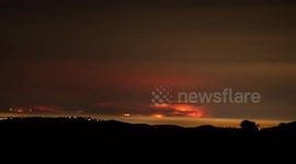 Timelapse shows blood orange skyline billowing due to Northern California wildfires