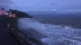 Strong winds and waves as Storm Ellen batters Welsh coast