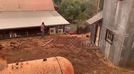 Spraying Water on home during wildfire Napa ca