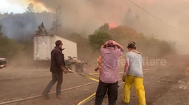 California ranch families attempt to fend off wildfire without professional assistance