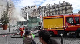 Fire breaks out outside Paris train station, metro services disrupted
