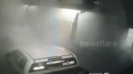 Terrifying moment three-storey apartment block collapses in Thailand due to subsidence