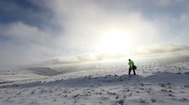 Snowscape on Northern Ireland mountain