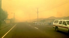 Large fire near Christchurch, New Zealand