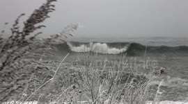 Winter surfing on the Great Lakes in Toronto, Canada.