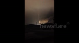 Power plant explosion causes unusual light show in Michigan night sky