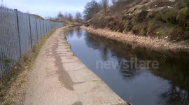 Cycling along Rochdale Canal