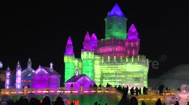 Amazing ice sculptures at Harbin Ice Festival in China