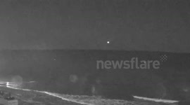 'Meteor' caught on Devon beach camera