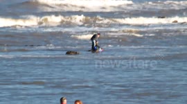 Man Stranded On Rocks On Scarborough Seafront