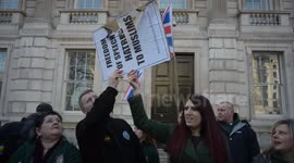 Britain First counterprotest Muslim Action Forum in Whitehall