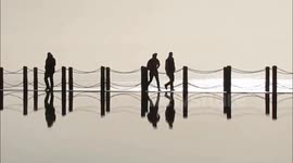Calm winter weather creates stunning reflections