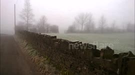 Cycle ride on a freezing foggy morning