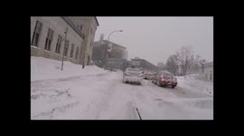 Snow storm in Montreal, Quebec