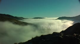 Cloud inversion in Snowdon, Wales