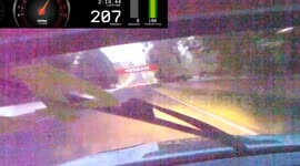 Rally car hits kangaroo at 220 kph