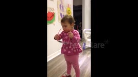 Kid's adorable reaction to her own boogers
