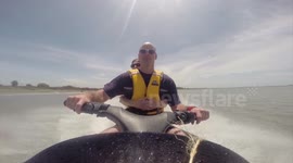 Jet-ski driver slams into bank