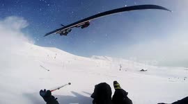 Dramatic ski crash in France