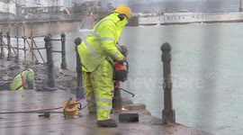 Mending Penzance Promenade