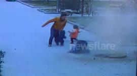 5-year-old boy launched into air by manhole explosion