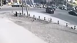 Man in car survives after being crushed by cement truck