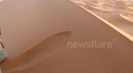 Playing in the sand (Sahara)