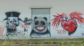 Graffiti Near Chiang Mai Train Station,Thailand