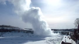 Niagara Falls frozen over