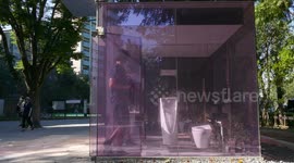 See-through toilets open for use in Japanese capital